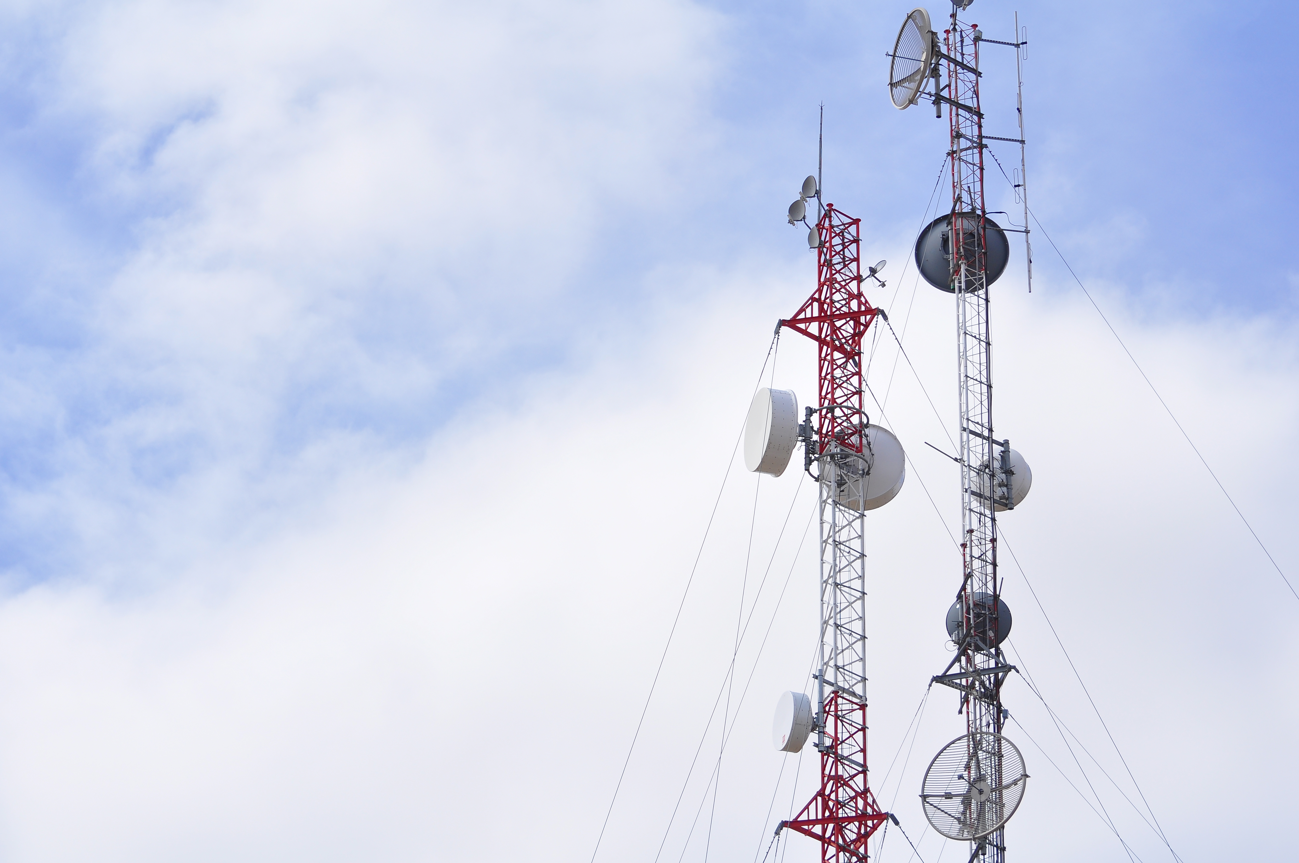 Telecommunications tower background